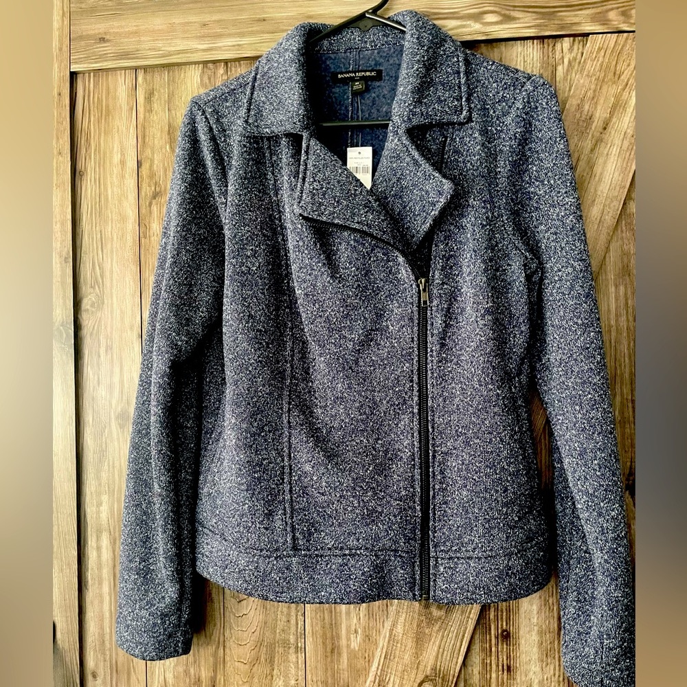 Banana Republic blue blazer style jacket size Medium, #NWT